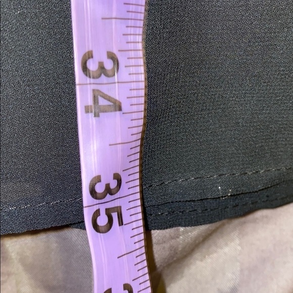 Impress  Black pleated chiffon cap ruffle sleeves dress - Picture 9 of 9